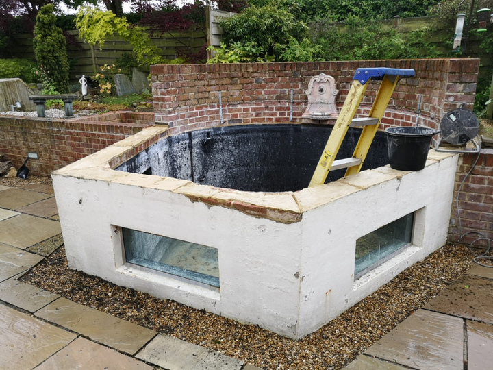 This raised pond had reached the end of its life